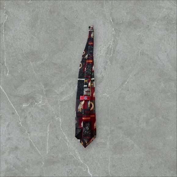 Ralph Marlin & Co. Mens Multicolor Washington Red Skin Block & Play Neck Tie - Picture 2 of 16